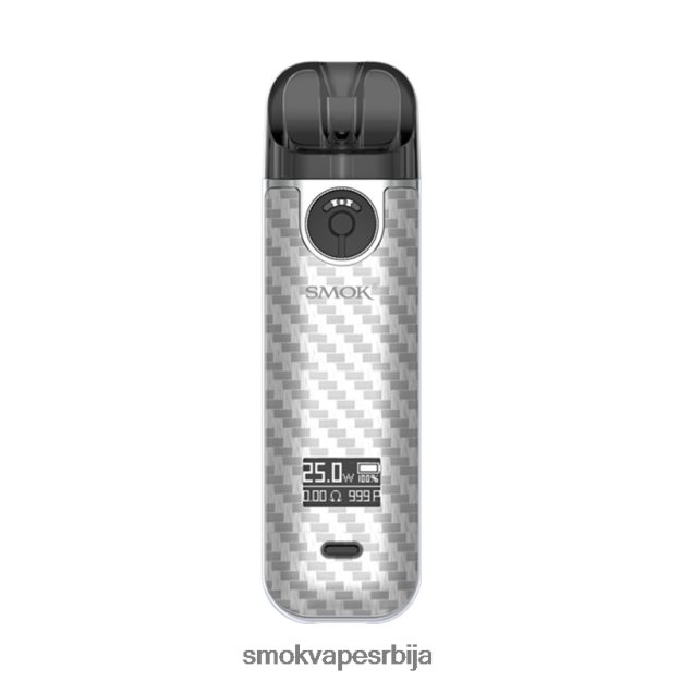 SMOK NOVO 4 кит сребрна карбонска влакна SMOK vape logo 0J6B02236